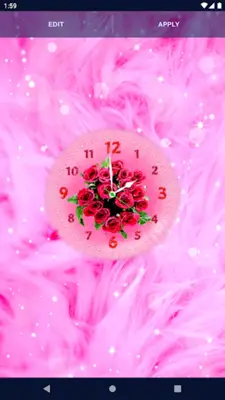 Analog 4K Girly Clock Themes android App screenshot 1